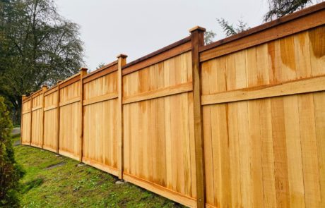 Three rail cedar fence
