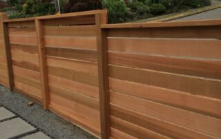 Modern horizontal style privacy fence