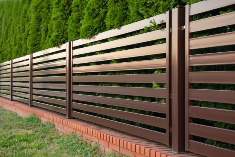 industrial style metal fence